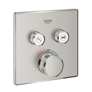 GROHE Thermostat Grohtherm SmartControl 29124 eckig FMS 2 ASV supersteel