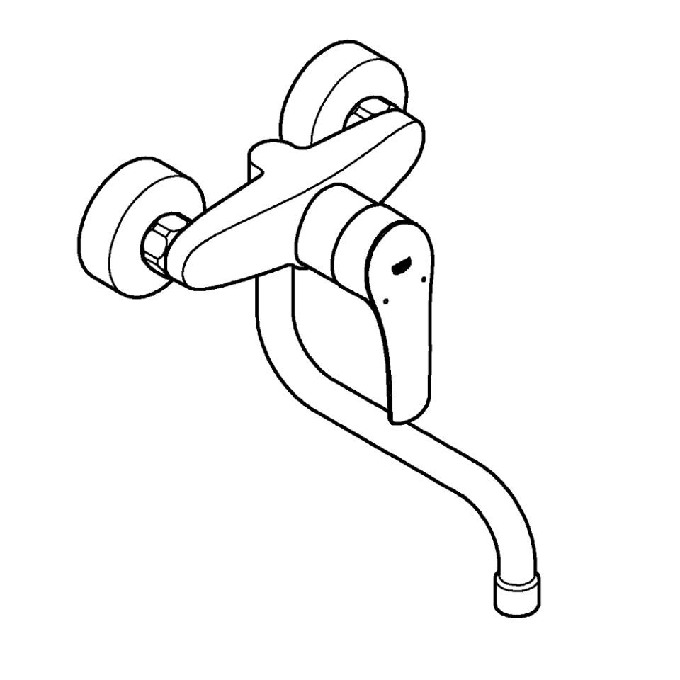 GROHE Eurosmart EH-Spültischbatterie Wandmontage