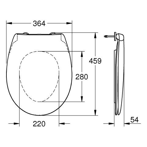 GROHE Bau Keramik WC-Sitz