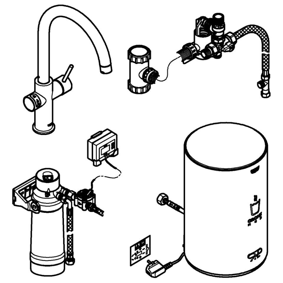 GROHE Red Duo Armatur und Boiler