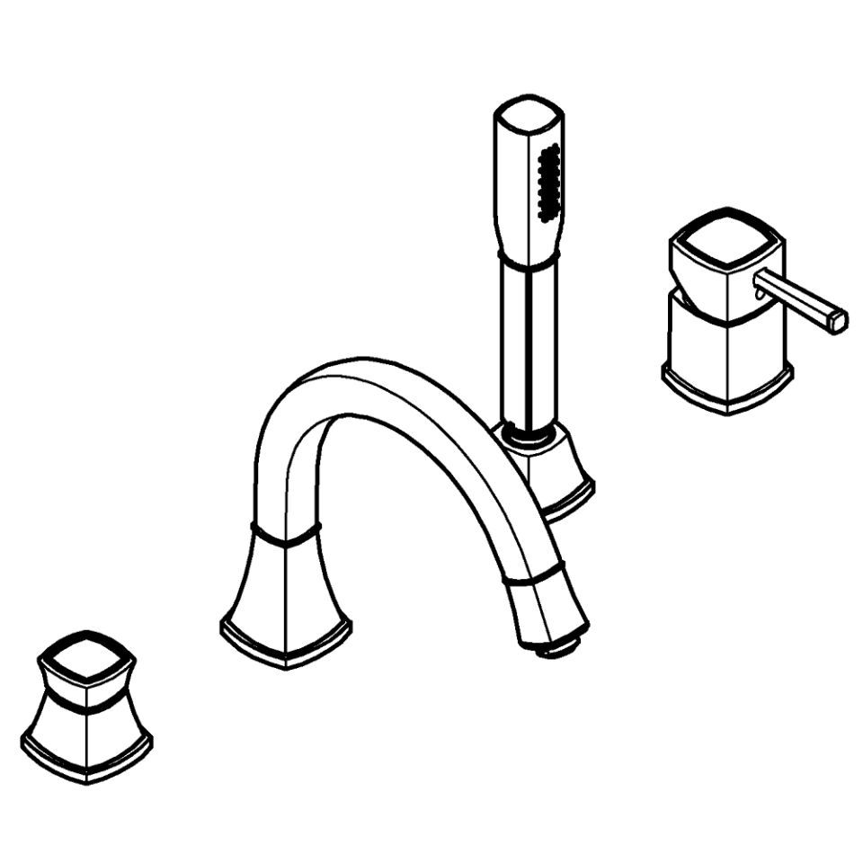 GROHE Grandera 4-Loch-Wannen-Kombination