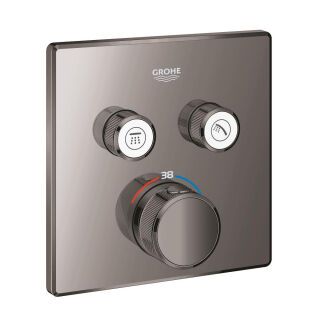GROHE Thermostat Grohtherm SmartControl 29124 eckig FMS 2 ASV hard graphite