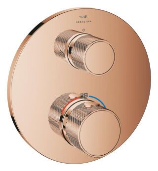 GROHE THM-Brausebatt. Atrio Private C. 24396 2-W-Umst. Knopfbetät. warm sunset