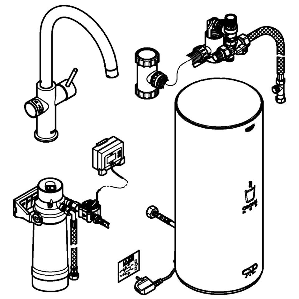 GROHE Red Duo Armatur und Boiler