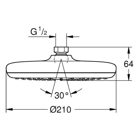 GROHE Tempesta 210 Kopfbrause