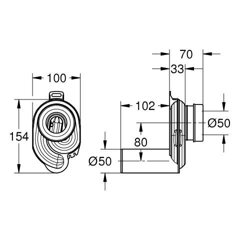 GROHE Urinal-Absaugeformstück