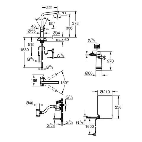 GROHE Red Duo Armatur und Boiler