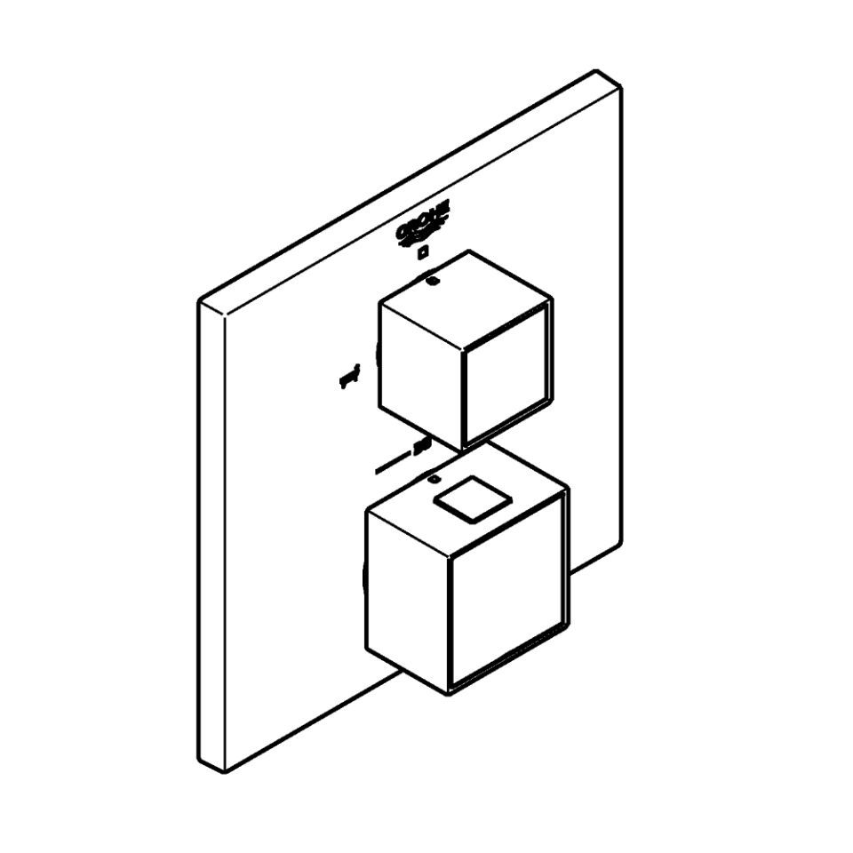 Grohtherm Cube Thermostat-Wannenbatterie FMS