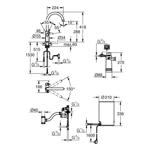 GROHE Red Duo Armatur und Boiler