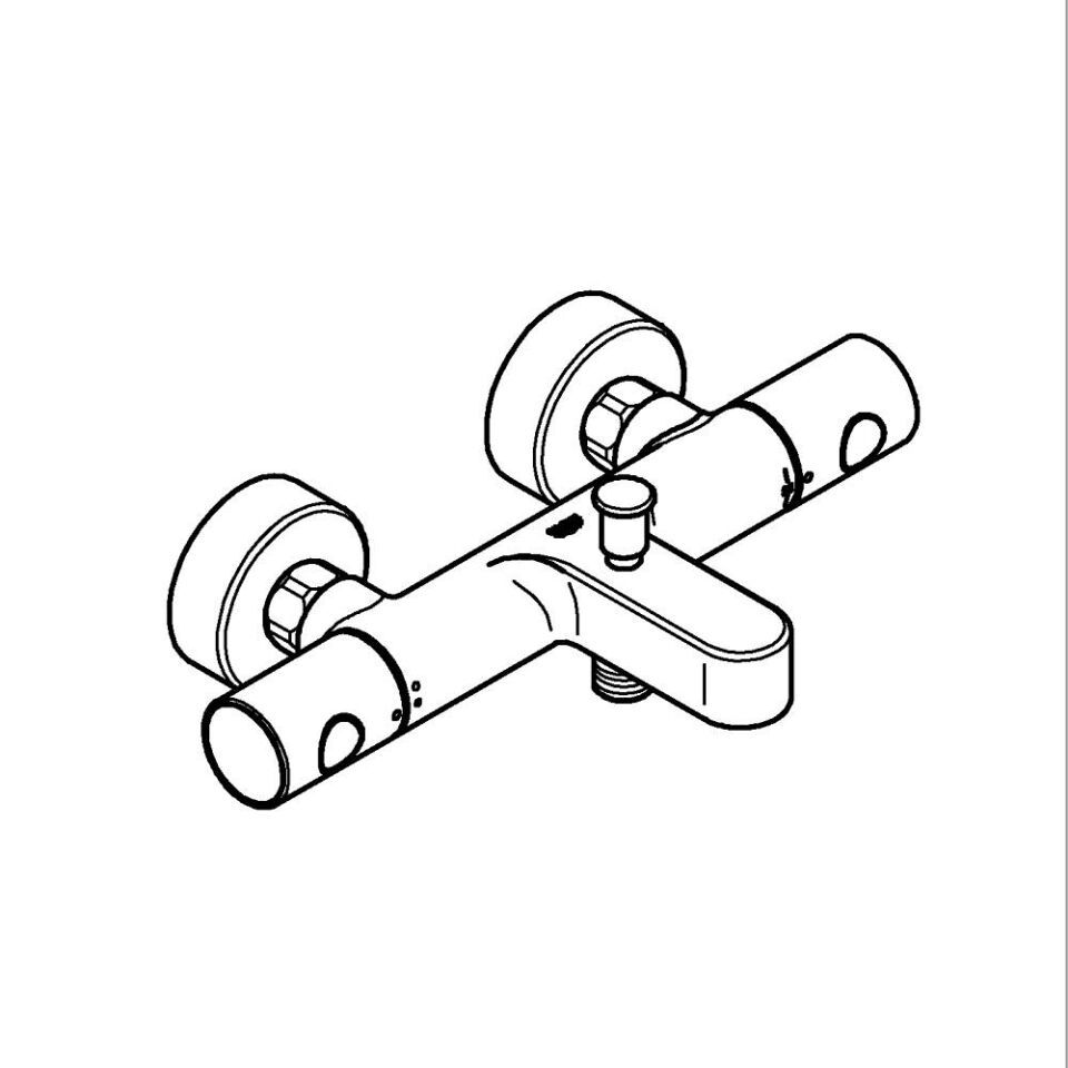 Grohtherm 800 Thermostat-Wannenbatterie Wandmontage Grohtherm 800 Thermostat-Wannenbatterie Wandmontage