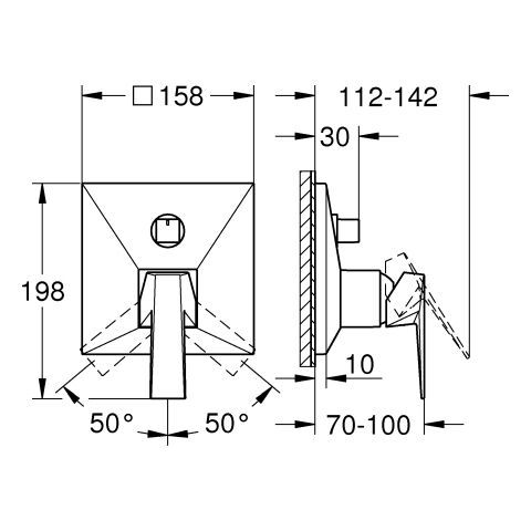 GROHE Allure Brilliant EH-Batterie FMS für 3-W-Umst.