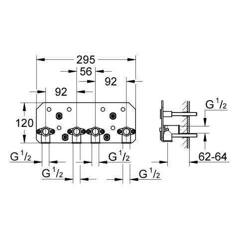 GROHE Rainshower AquaRohbau-Set f. Kopfbr. RSH F-Series 15