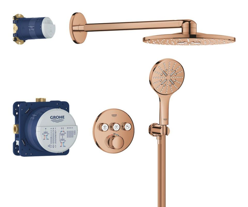 Grohtherm SmartControl UP-Duschsystem mit Thermostat rund