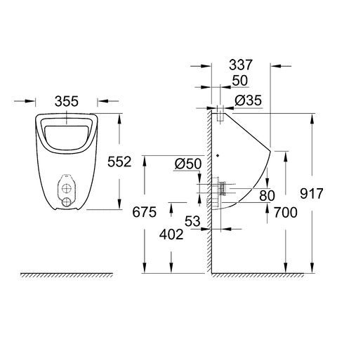 GROHE Bau Keramik Urinal