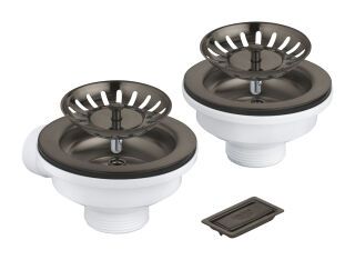 GROHE Spülen-Ablaufgrt. 40997 1 Becken ohne Exzenter hard graphite gebürstet