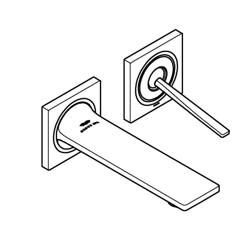 GROHE Allure 2-Loch-WT-Wandbatterie FMS