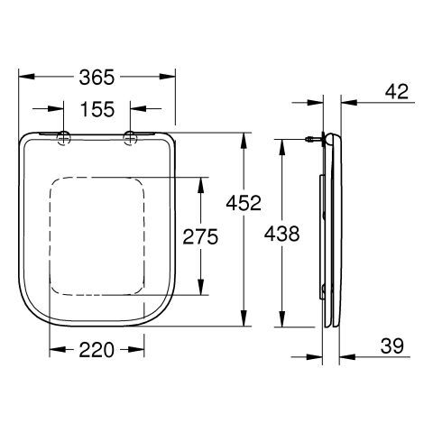 GROHE BauEdge Keramik WC-Sitz
