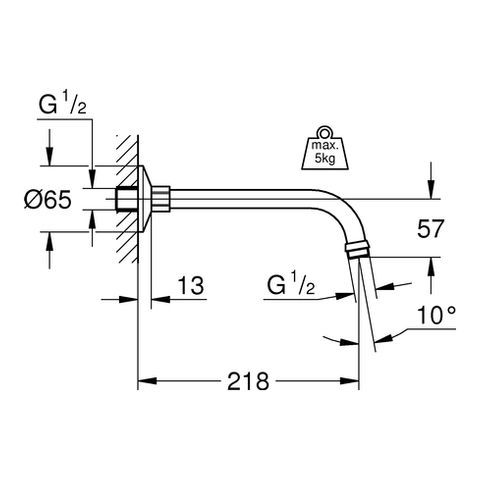 GROHE Relexa Brausearm
