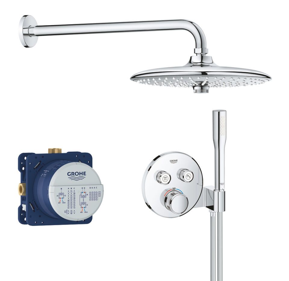 Grohtherm SmartControl UP-Duschsystem mit Thermostat rund