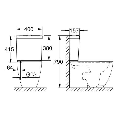 GROHE Essence Keramik Aufsatzspülkasten
