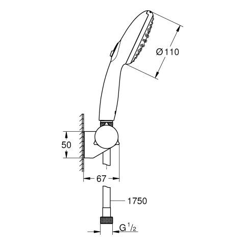 GROHE Tempesta 110 Wandhalterset