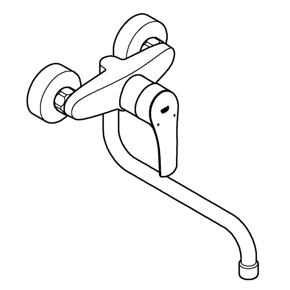 GROHE Eurosmart EH-Spültischbatterie Wandmontage