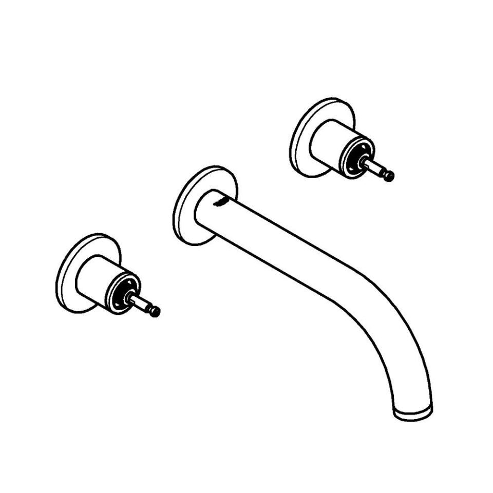 GROHE Atrio Private C. 3-Loch-WT-Wandbatterie