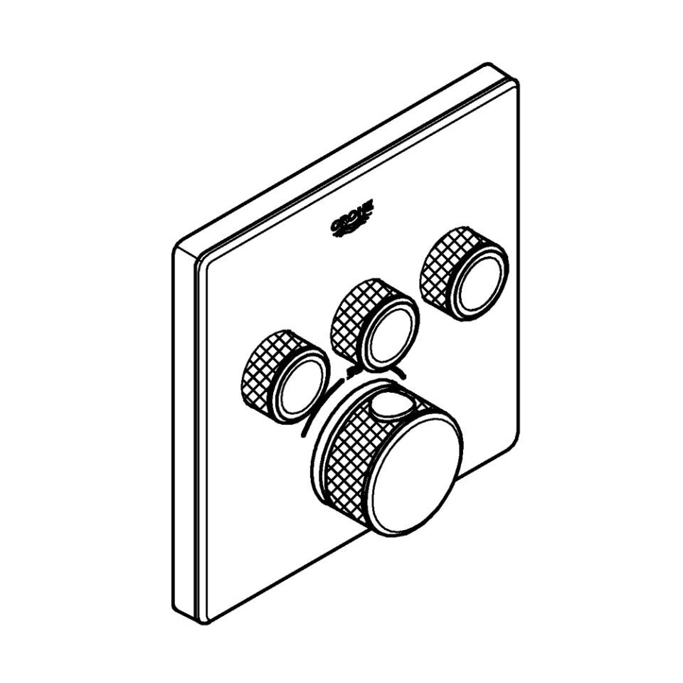 Grohtherm SmartControl Thermostat eckig FMS