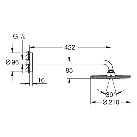 GROHE Rainshower C 210 Kopfbrauseset