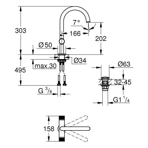 GROHE Atrio Private C. WT-Einlochbatterie
