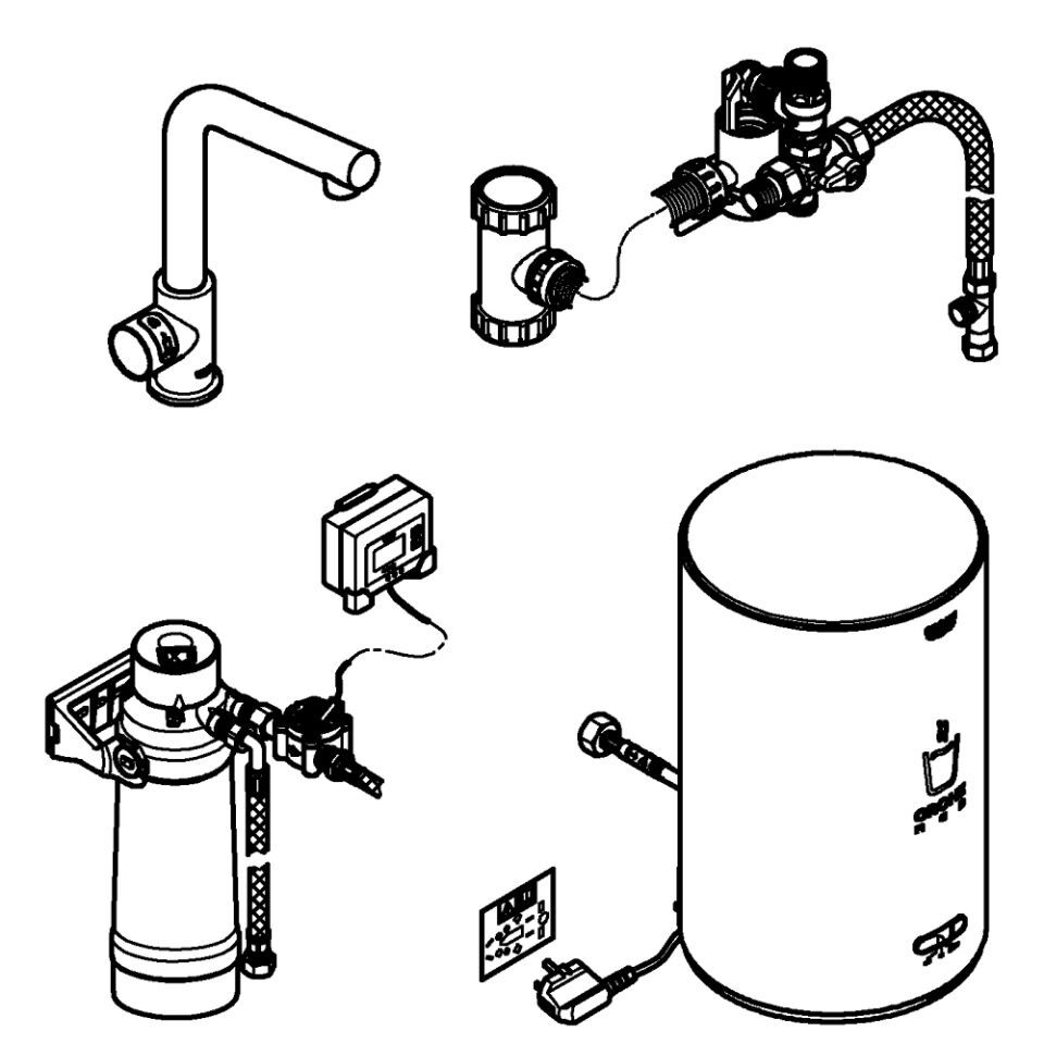 GROHE Red Mono Standventil und Boiler