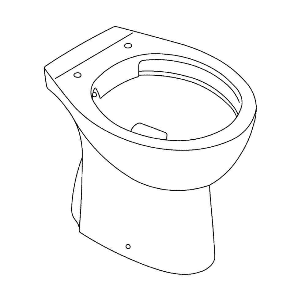GROHE Bau Keramik Stand-Tiefspül-WC spülrandlos
