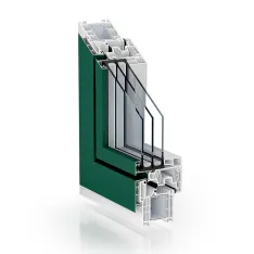 Kömmerling 76 Unity Standard grün, flächenbündig außen