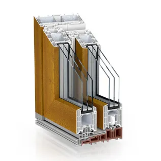 Kömmerling PremiDoor 88 Standard Golden Oak