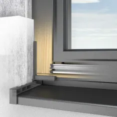 Abb. 2.2: Premium Fensterbank mit Dichtbrücke und Gleitbordstück