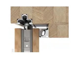 Flächenbündige Führungsschiene mit Rollenführung