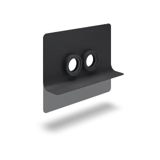 SitaMore Dampfsperrplatte Duoflex DN70 für zwei Rundrohre DN 70