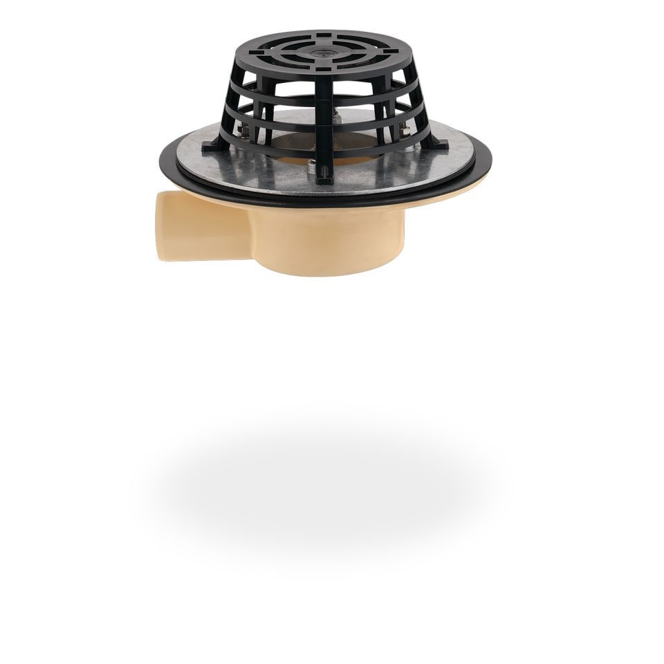 SitaCompact Balkon- und Terrassengully abgewinkelt mit Schraubflansch