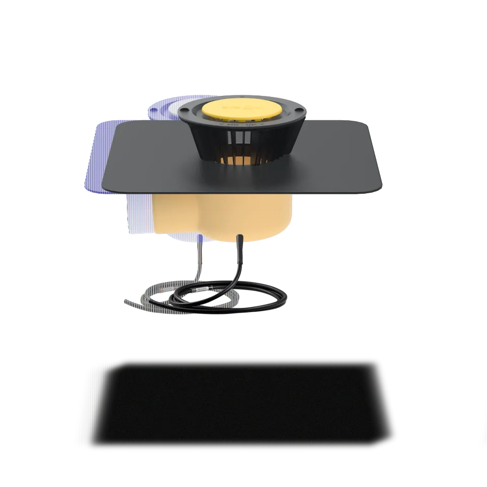 SitaTrendy abgewinkelt DN 100, beheizt Evalastic, -Manschette