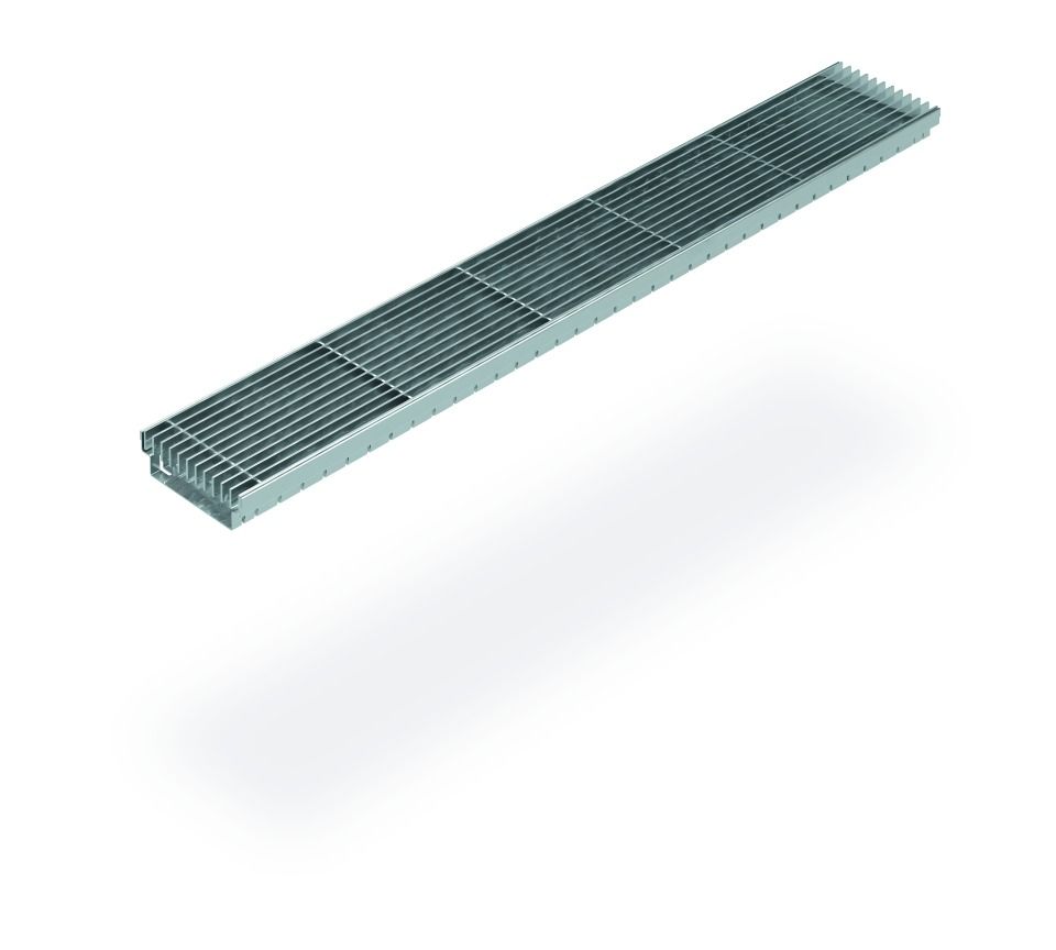 SitaDrain® Kastenrinne mit Einlegerost, Stahl verzinkt
