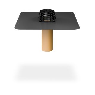SitaCarport mit Kupfer-Standrohrkappe QuickSeam SA Flashing, -Manschette