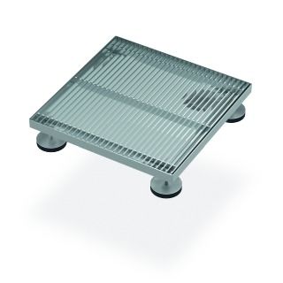SitaDrain Terra mit Längsstabrost 500 x 500 mm, Edelstahl rostfrei