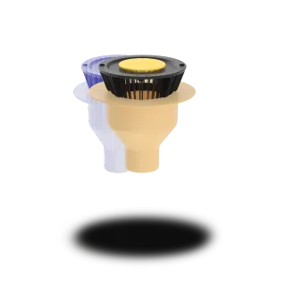 SitaStandard Fluid Freispiegelgully senkrecht mit Klebeflansch