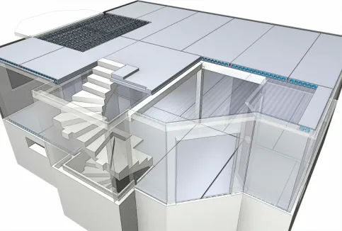 RATIOPLAN® Vollmontagedecke als kostengünstige und moderne Lösung im Einfamilien- und Mehrfamilienhausbau, sowie für gewerbliche Objekte