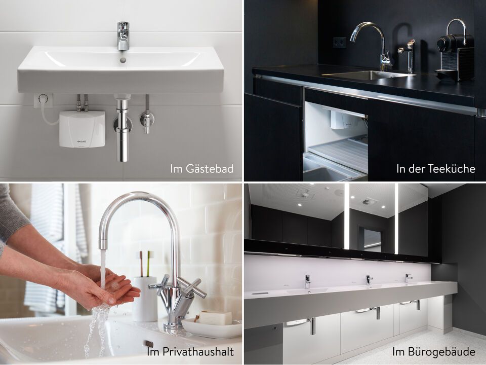 CLAGE E-Klein-Durchlauferhitzer M für das Handwaschbecken (nur für drucklose Armaturen)