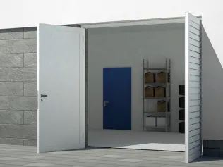 Platzbedarf vor der Garage | Bei nach außen öffnenden Flügeln muss ausreichend Platz vor der Garage berücksichtigt werden