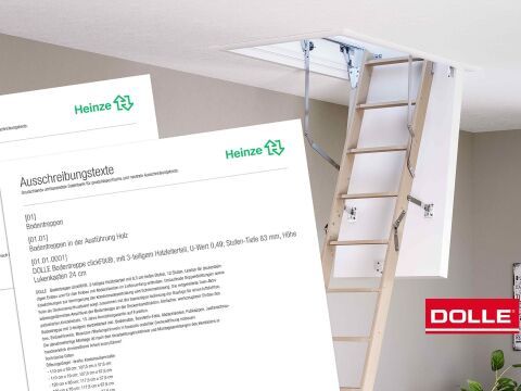 Ausschreibungstexte zu allen DOLLE Bodentreppen jetzt auf heinze.de