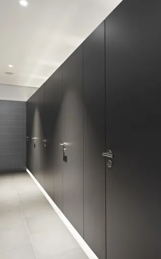 WC-Trennwände Typ SVF30 Jump - schwebende Eleganz