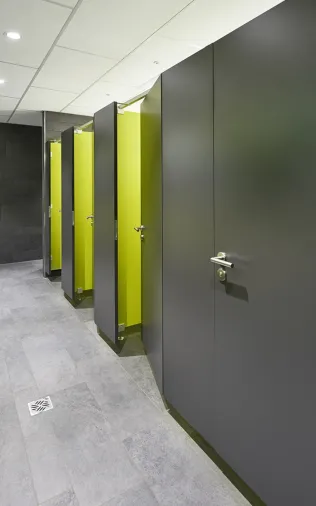 WC-Trennwände Typ SVF30 Jump - schwebende Eleganz