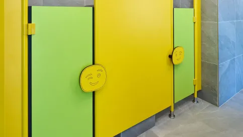WC-Trennwand VK13 KIGA Serie Emoji